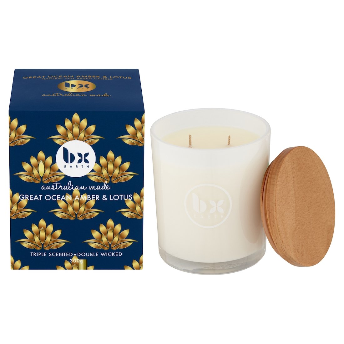 BX Earth Candle - Great Ocean Amber & Lotus 300g
