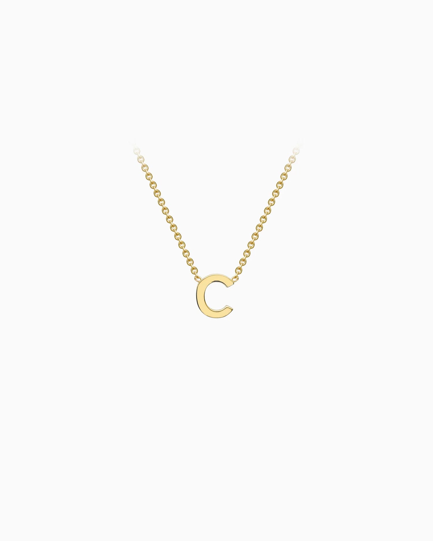 9ct Yellow Gold 'C' Initial Adjustable Letter Necklace 38/43cm