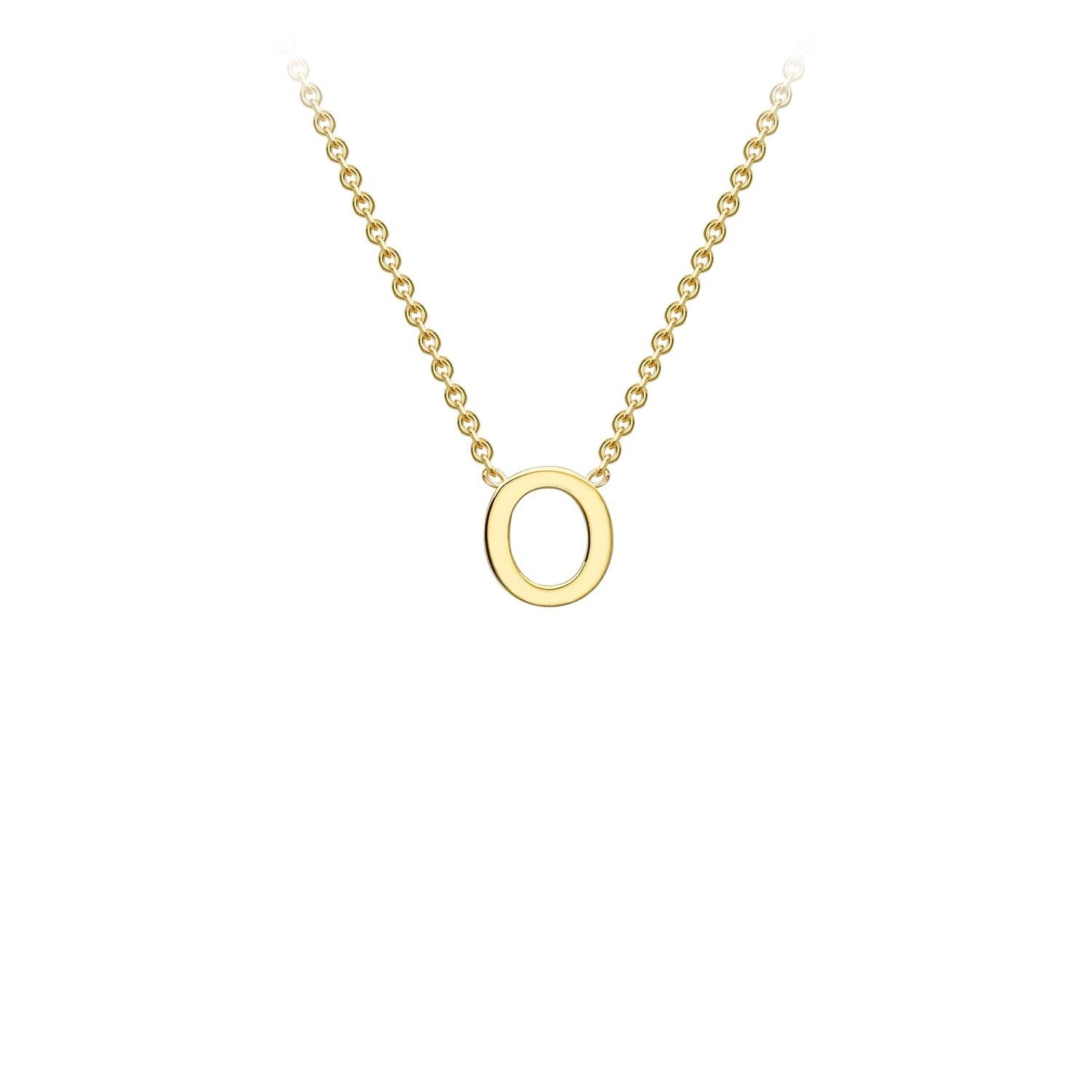 9ct Yellow Gold 'O' Initial Adjustable Letter Necklace 38/43cm
