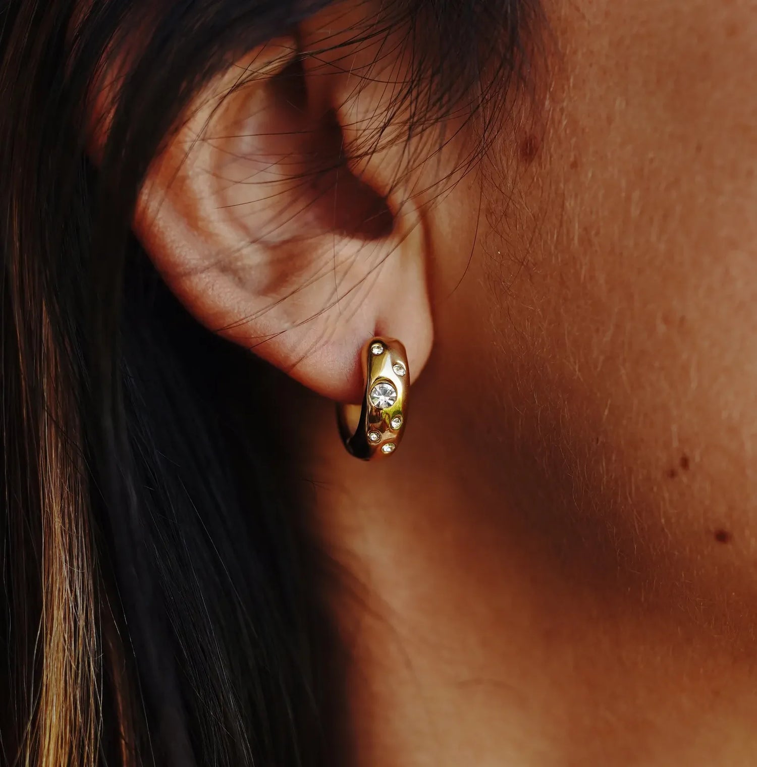 Agatha Gold Huggie Earrings