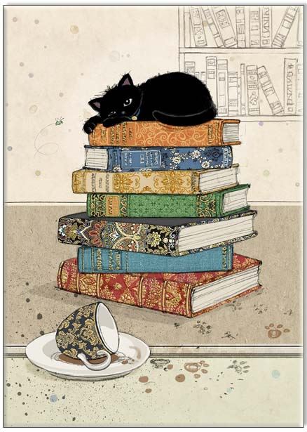 Books Kitty Card