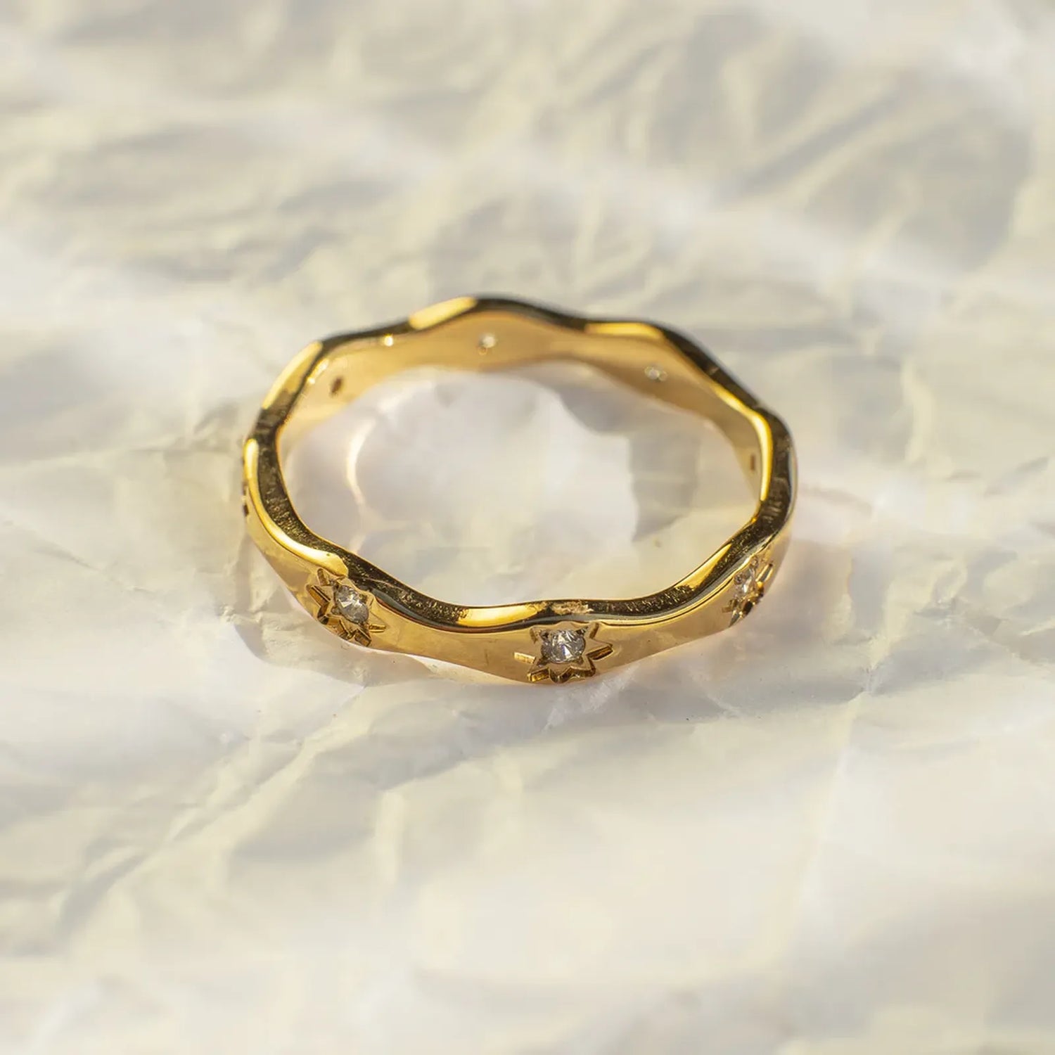 Gabriela Star Etched Ring