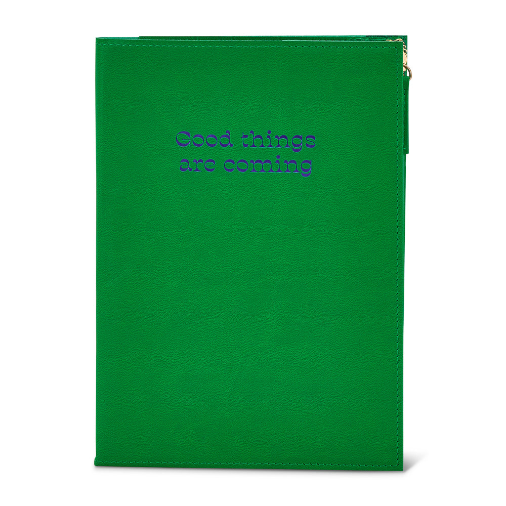 Journal - Notes Green With Zip