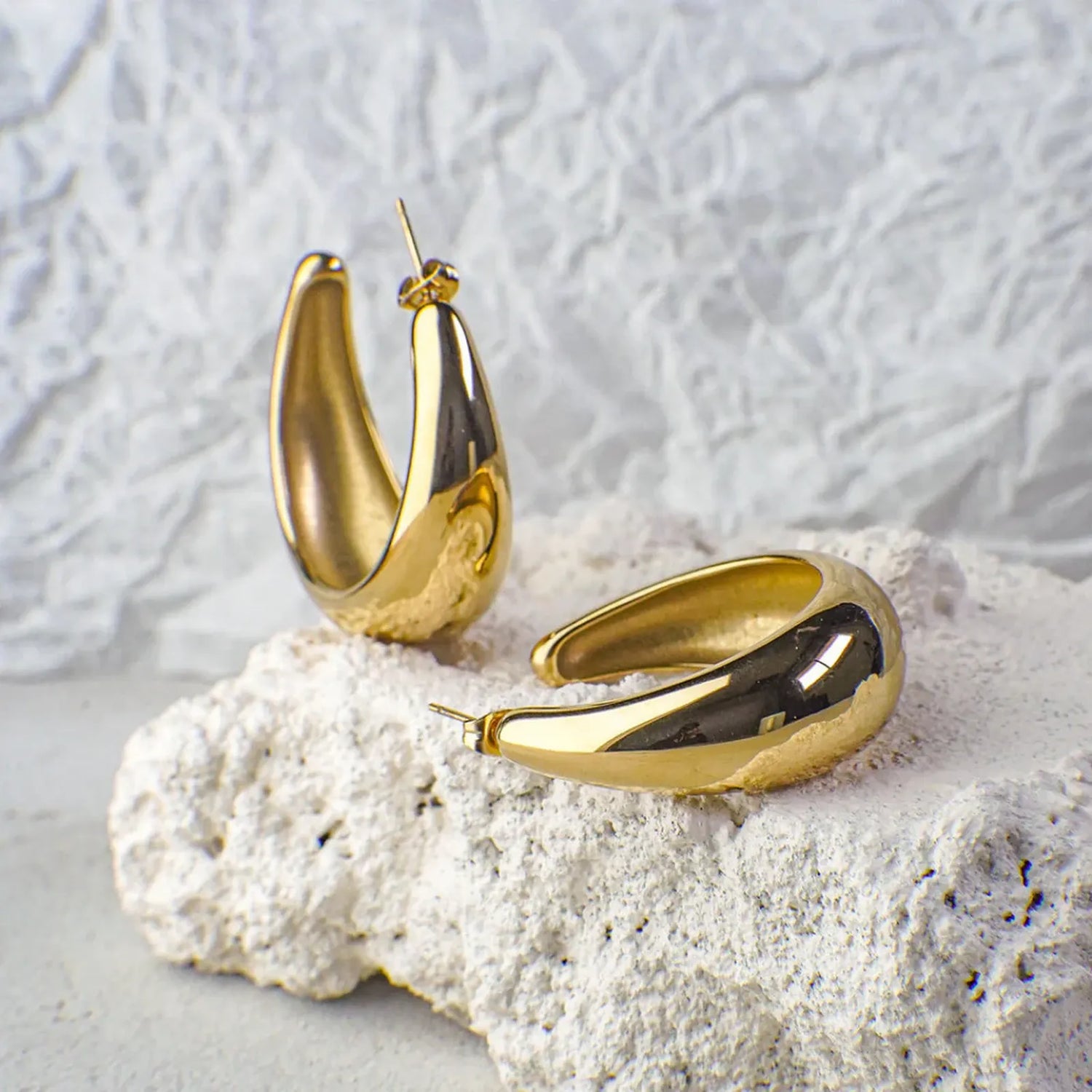 Griselda Gold Crescent Earrings