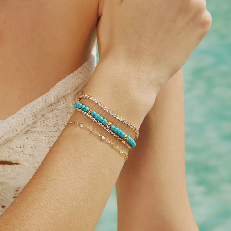 Ania Haie Gold Lab Created Turquoise Bracelet