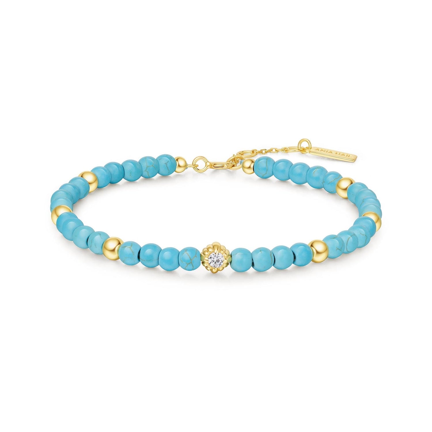 Ania Haie Gold Lab Created Turquoise Bracelet