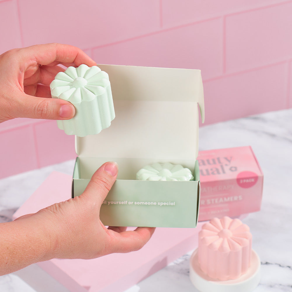 Shower Steamer Beauty Ritual Dusty Pink - Lavender and Chamomile 2 Pack