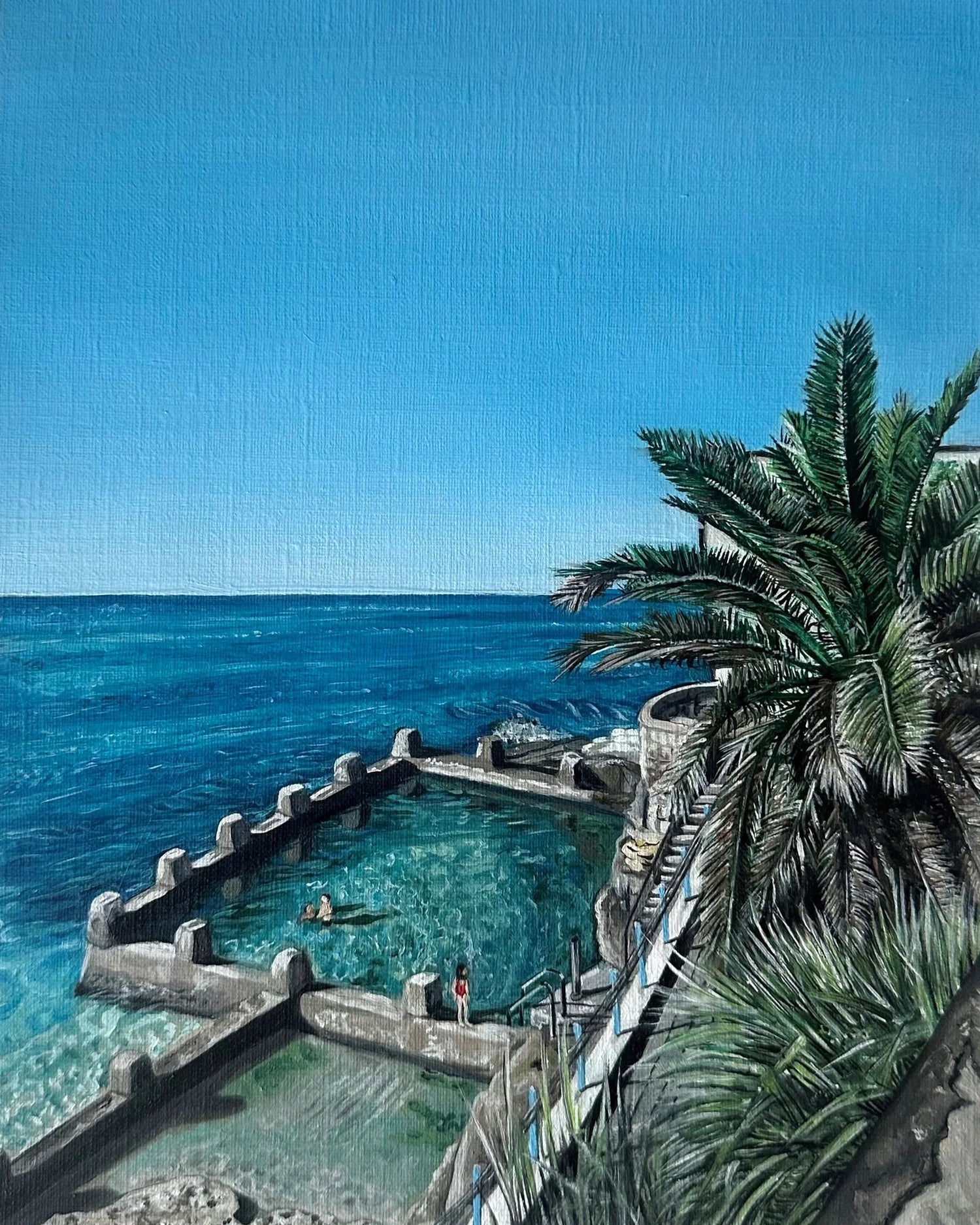 Coogee Ocean Pool Print - Clare Tradgett