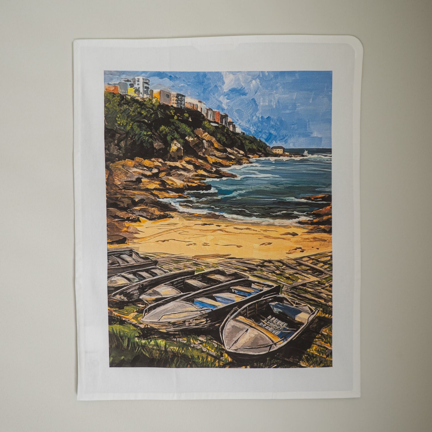 Tea Towel of Gordons Bay Beach Sydney