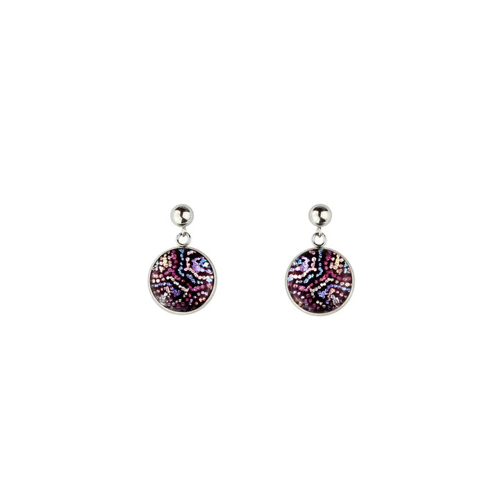 Joy Nangala Brown - Yumari Dreaming Earrings Hook Small Circle