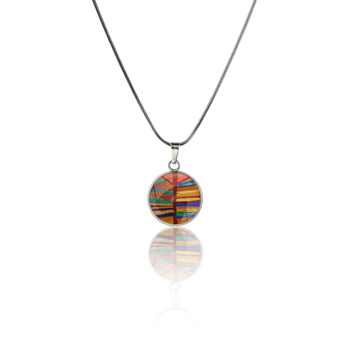 Judy Napangardi Watson - Mina Mina Dreaming Necklace Pendant Small Circle