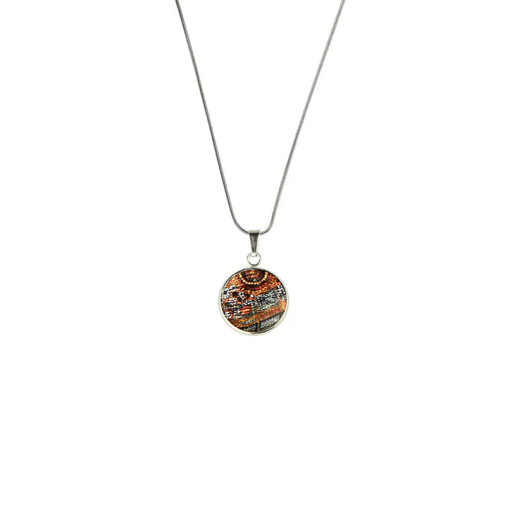 Kerry Madawyn McCarthy - Awurrapun Crocodile Story Necklace Pendant Small Circle