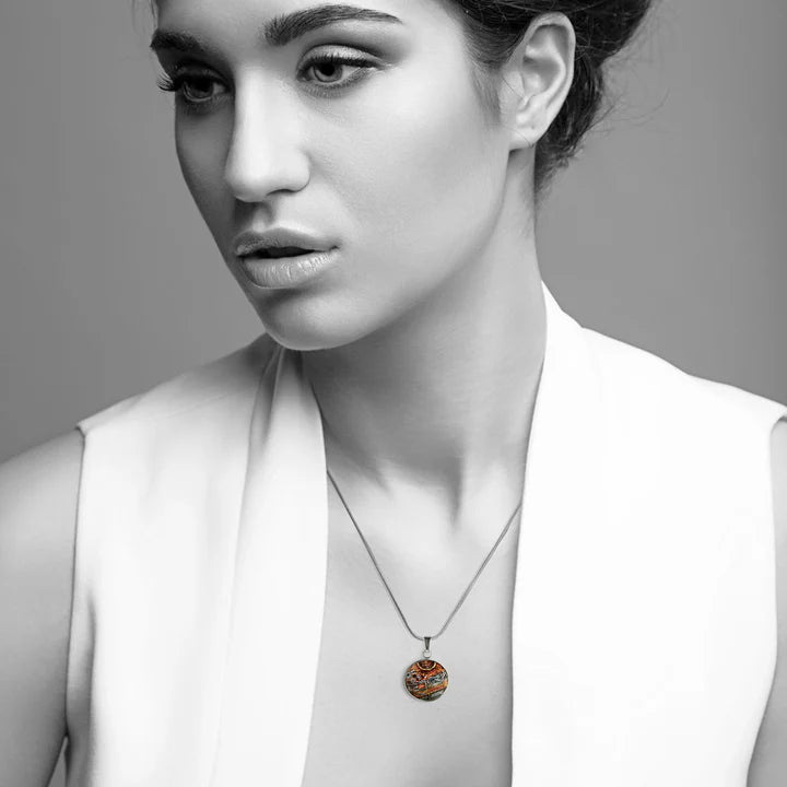Kerry Madawyn McCarthy - Awurrapun Crocodile Story Necklace Pendant Small Circle