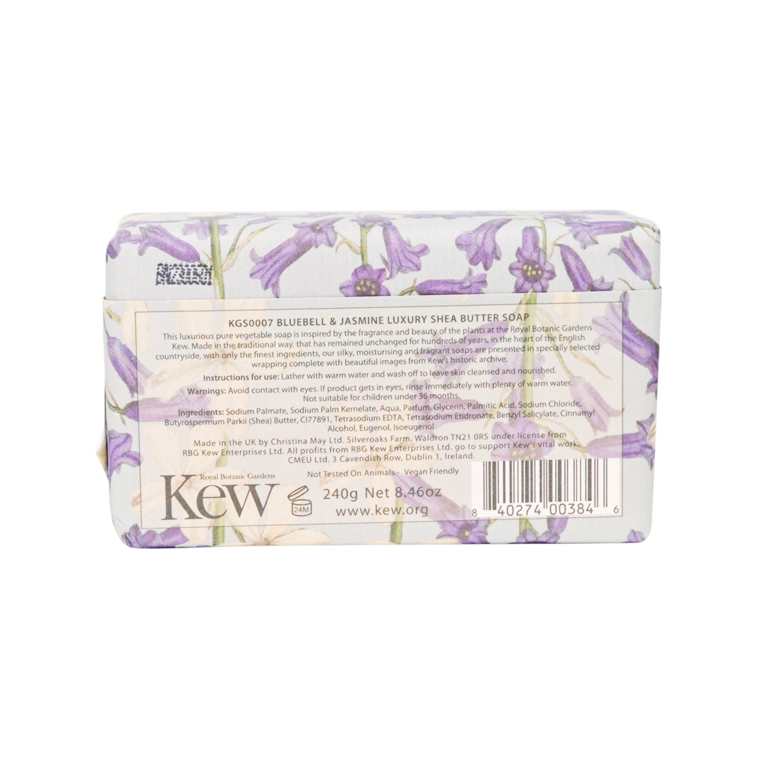 Kew Bluebell and Jasmine Soap Bar (240g)