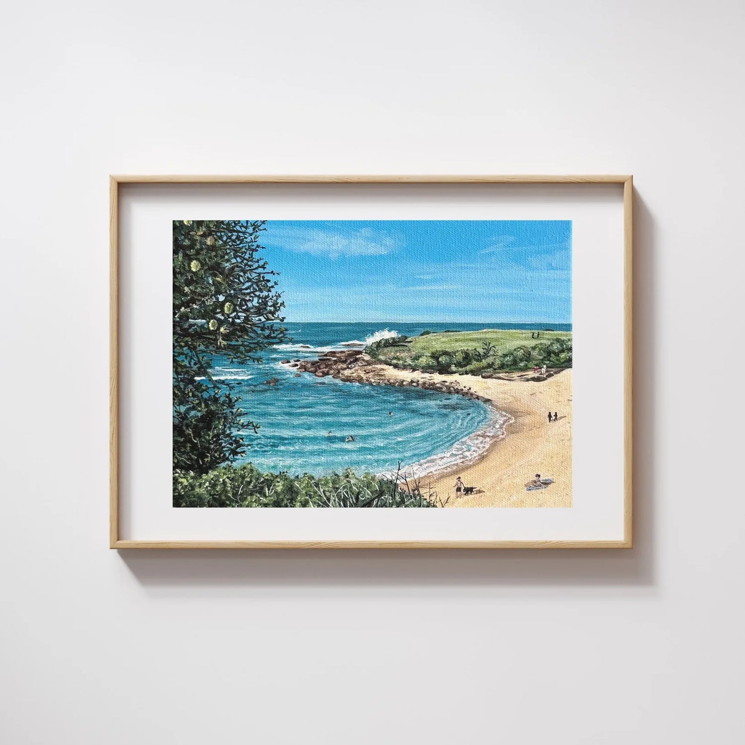 A quiet day at Little Bay Print - Clare Tradgett