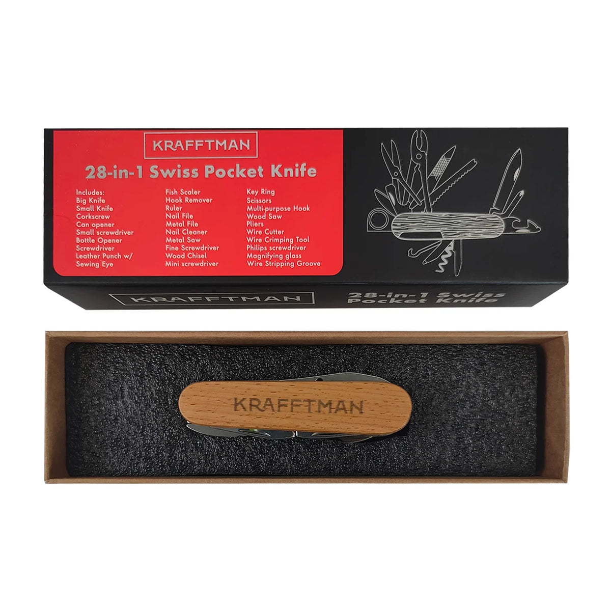 Swiss Pocket Knife 28-in-1 Multi Tool