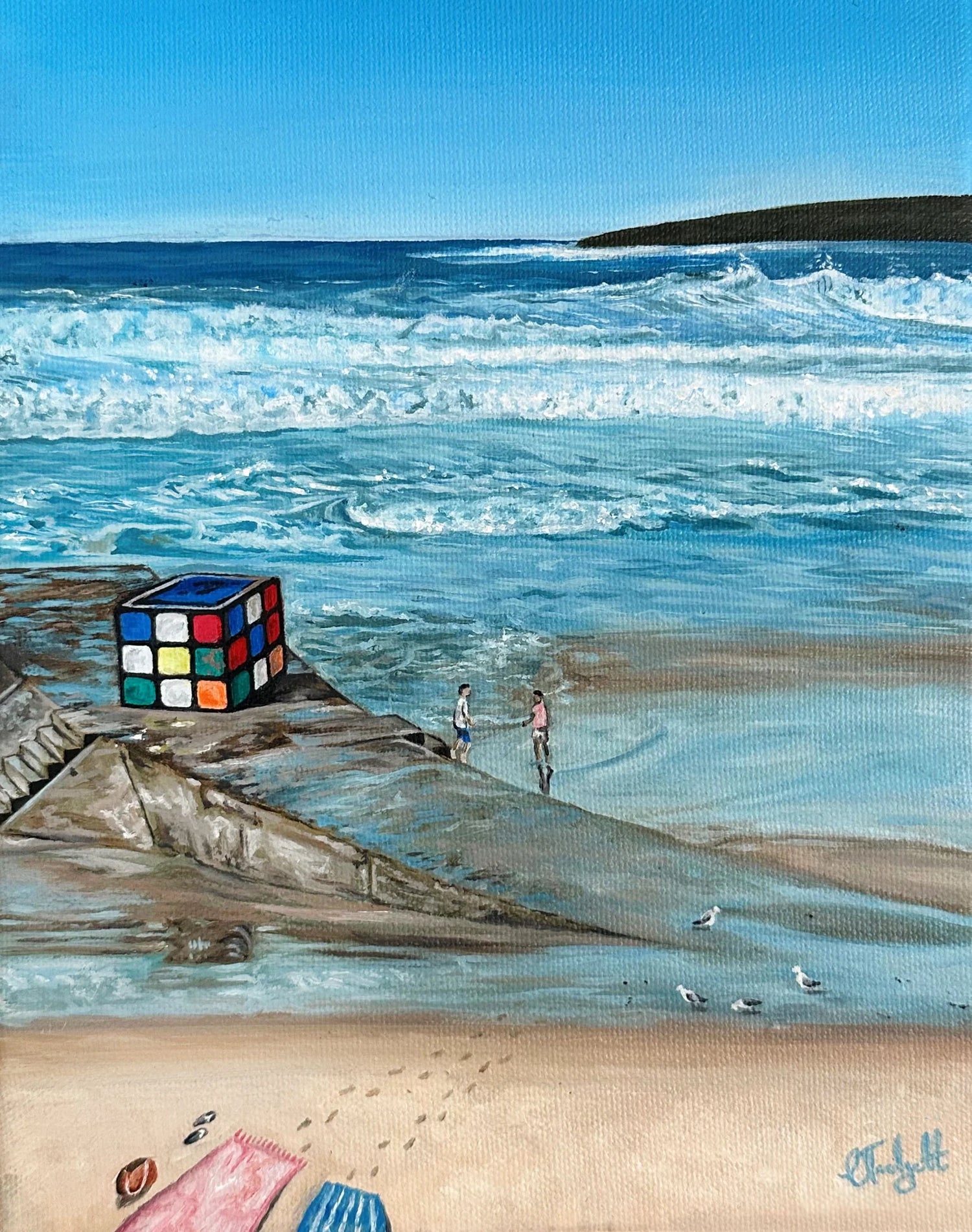 Maroubiks Cube Print - Clare Tradgett