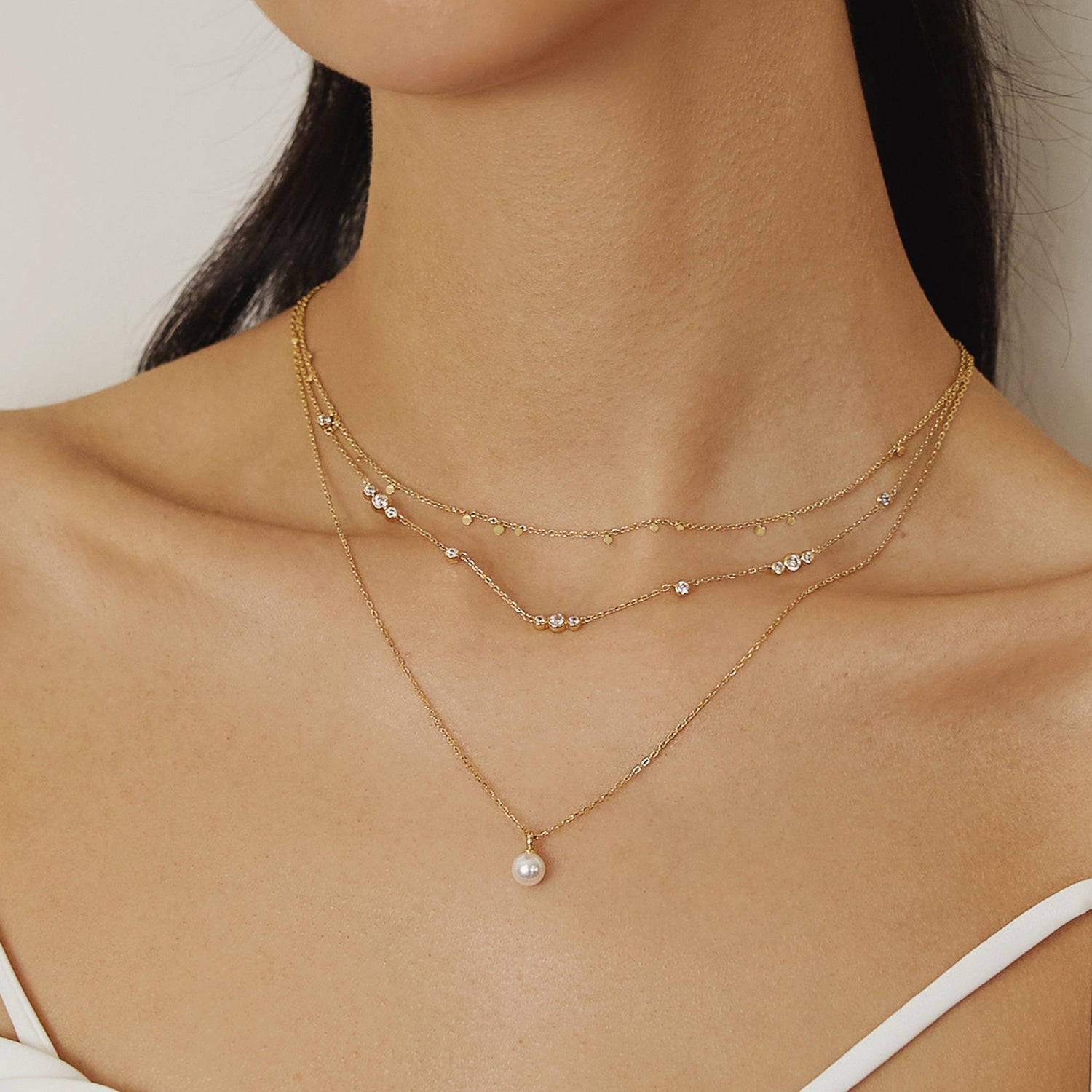 Ania Haie Silver Mini Disc Drop Stacking Necklace