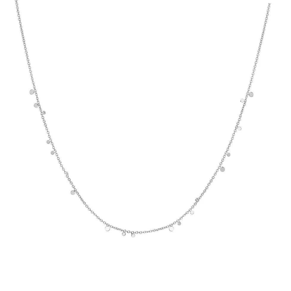 Ania Haie Silver Mini Disc Drop Stacking Necklace