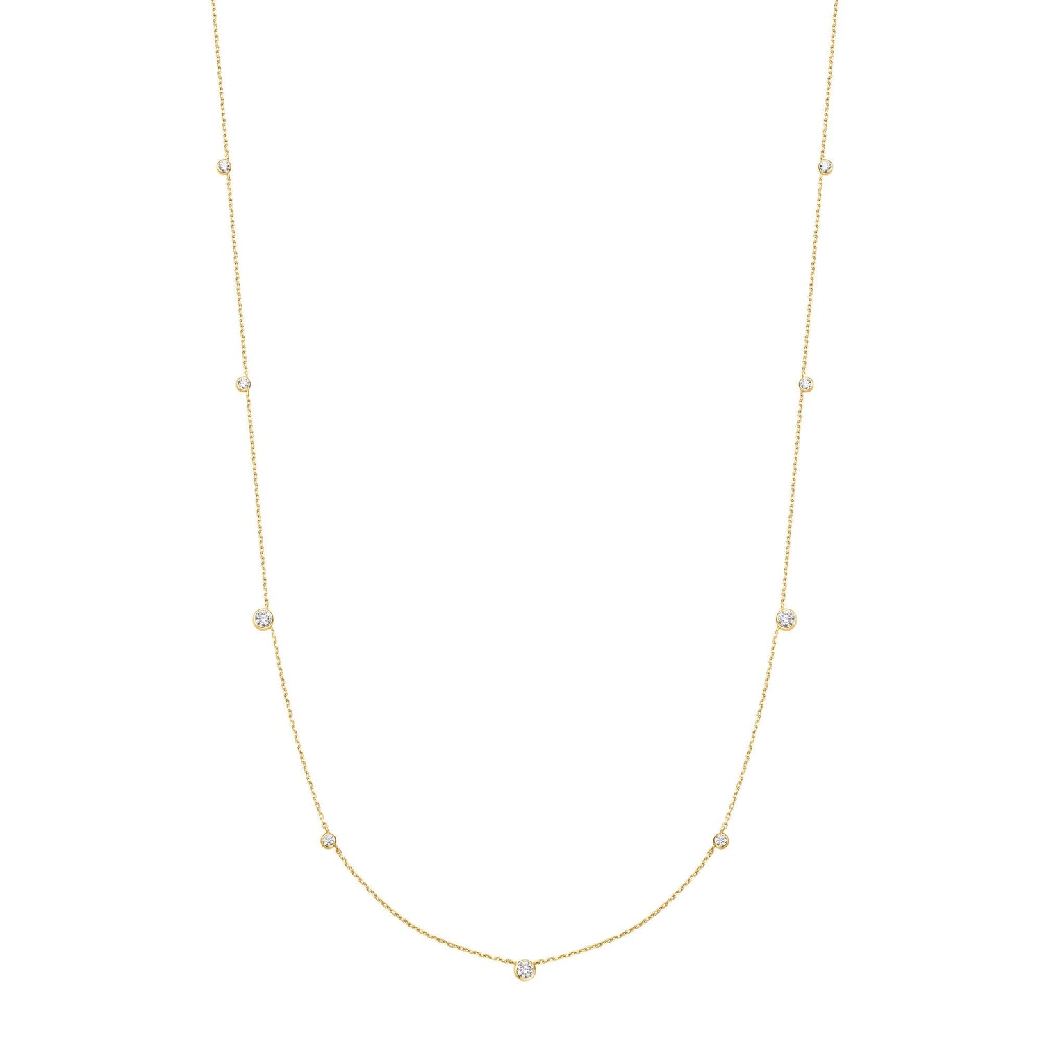 Ania Haie Gold Bezel Cubic Zirconia Station Necklace