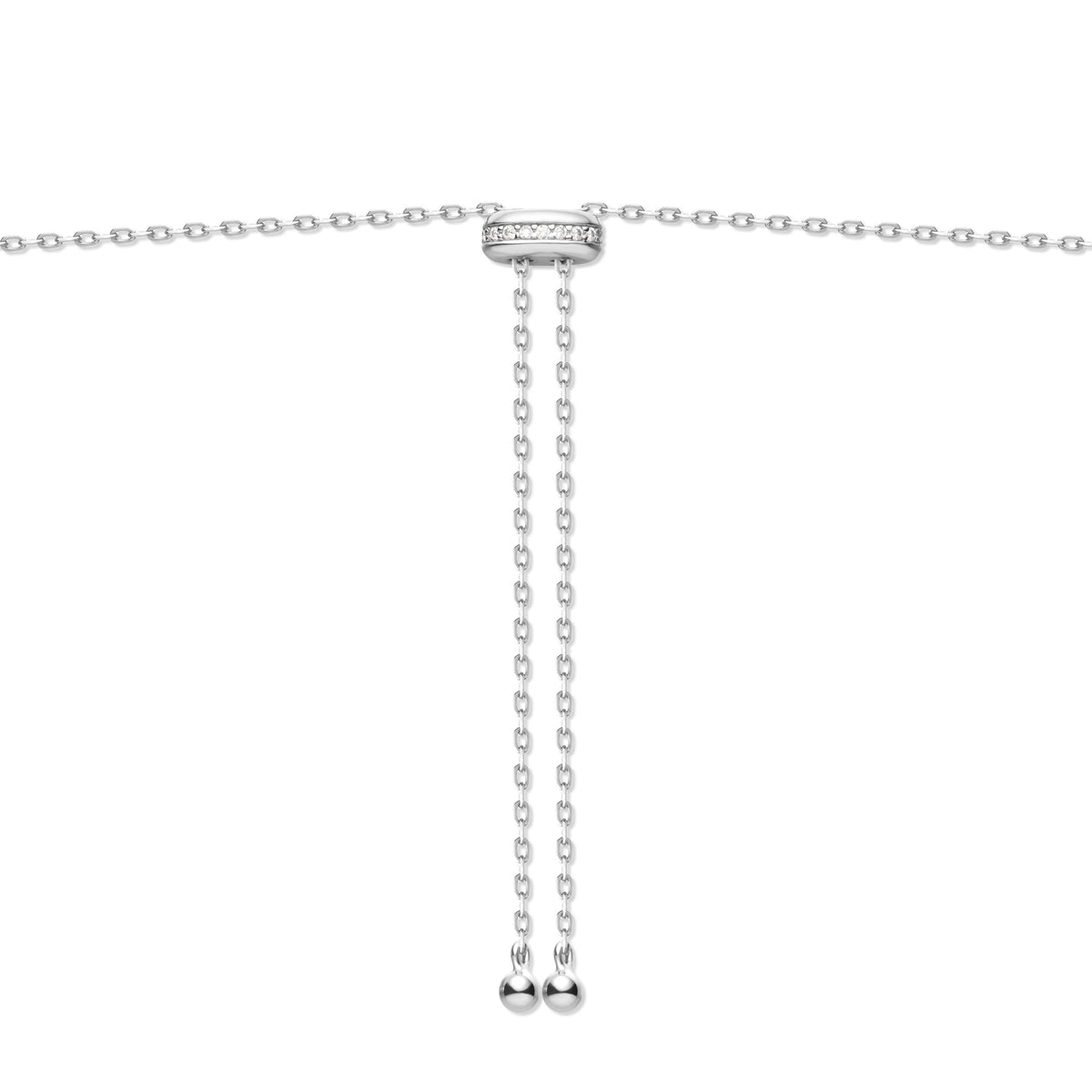 Ania Haie Bezel Cubic Zirconia Station Necklace Silver