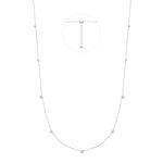 Ania Haie Bezel Cubic Zirconia Station Necklace Silver