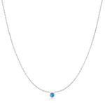 Ania Haie Bezel-Set Lab-Created Turquoise Solitaire Necklace Silver
