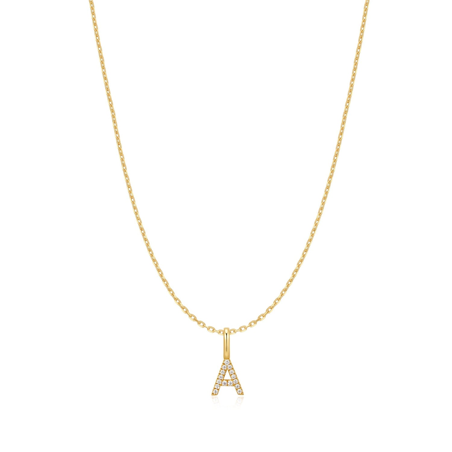 Ania Haie Gold Letter A Initial Necklace