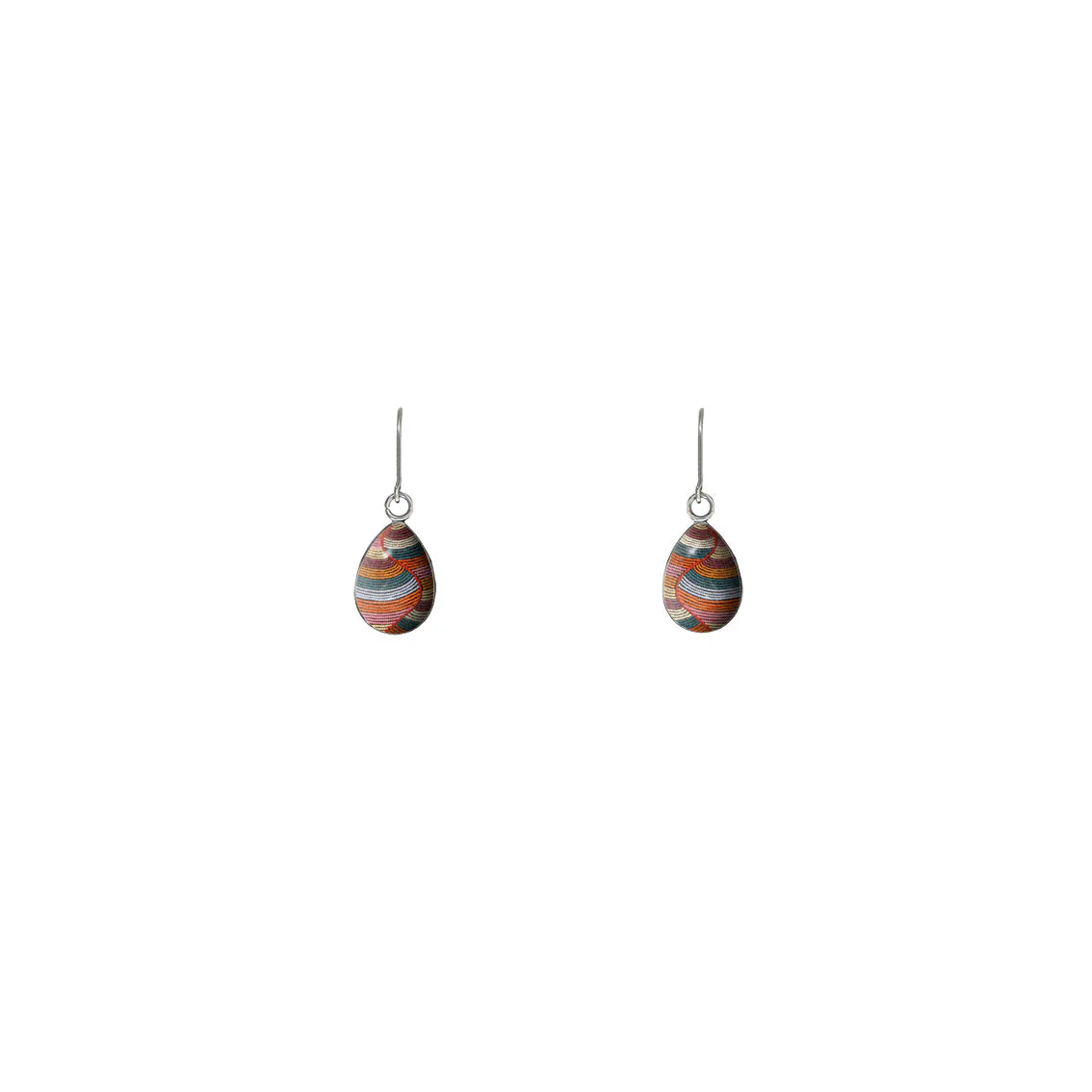 Selina Napanangka Fisher - Vaughan Springs Dreaming Earrings Hook Small Drop