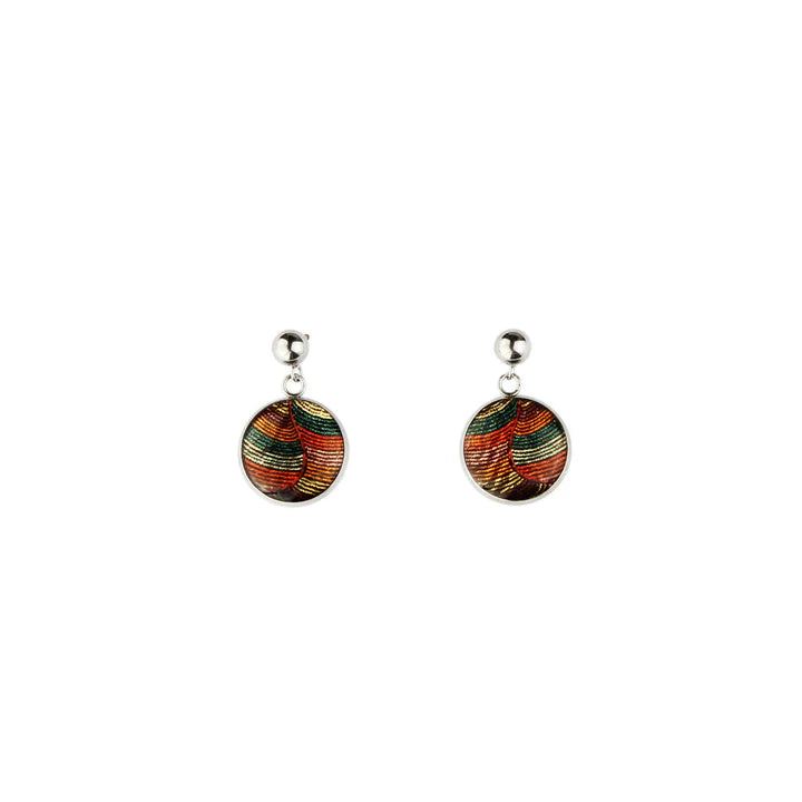Selina Napanangka Fisher - Vaughan Springs Dreaming Earrings Hook Small Circle