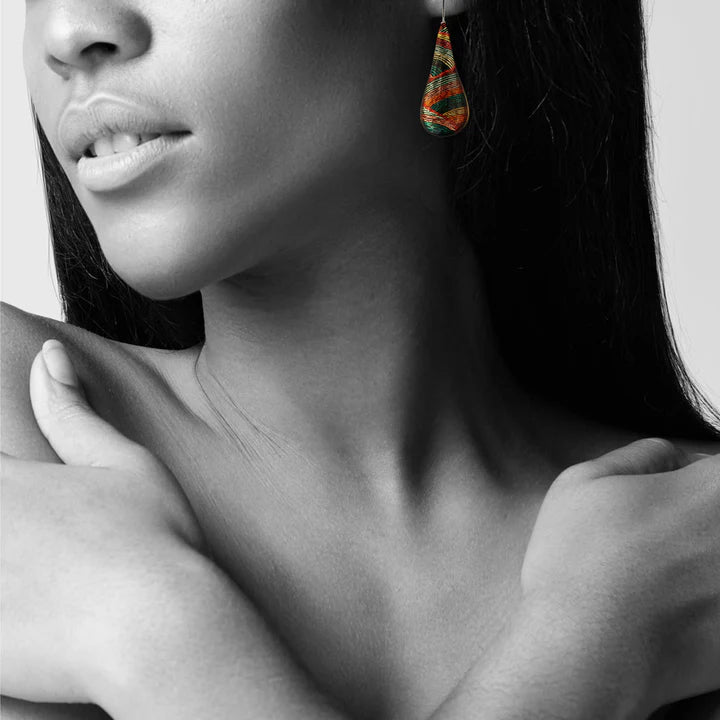 Selina Napanangka Fisher - Vaughan Springs Dreaming Earrings Medium Drop