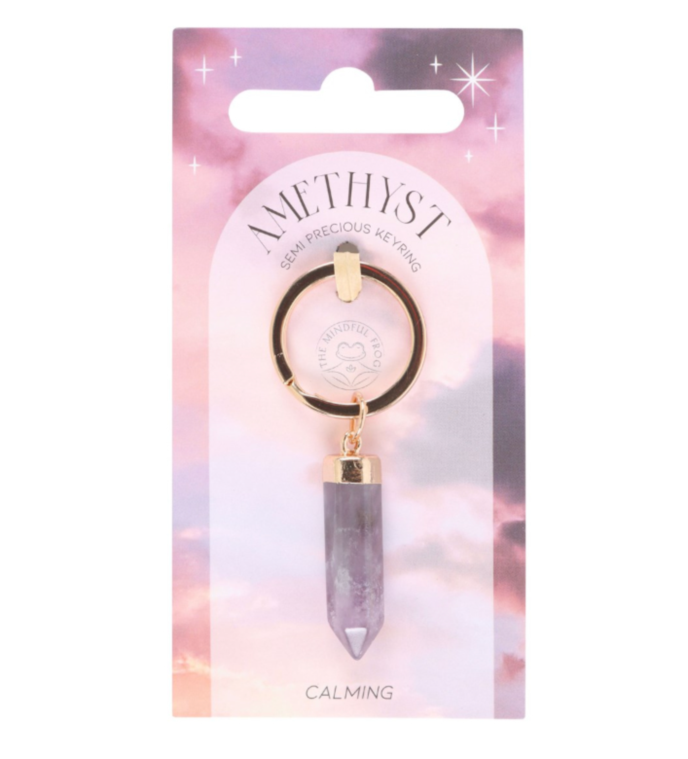 Amethyst Semi Precious Crystal Keyring