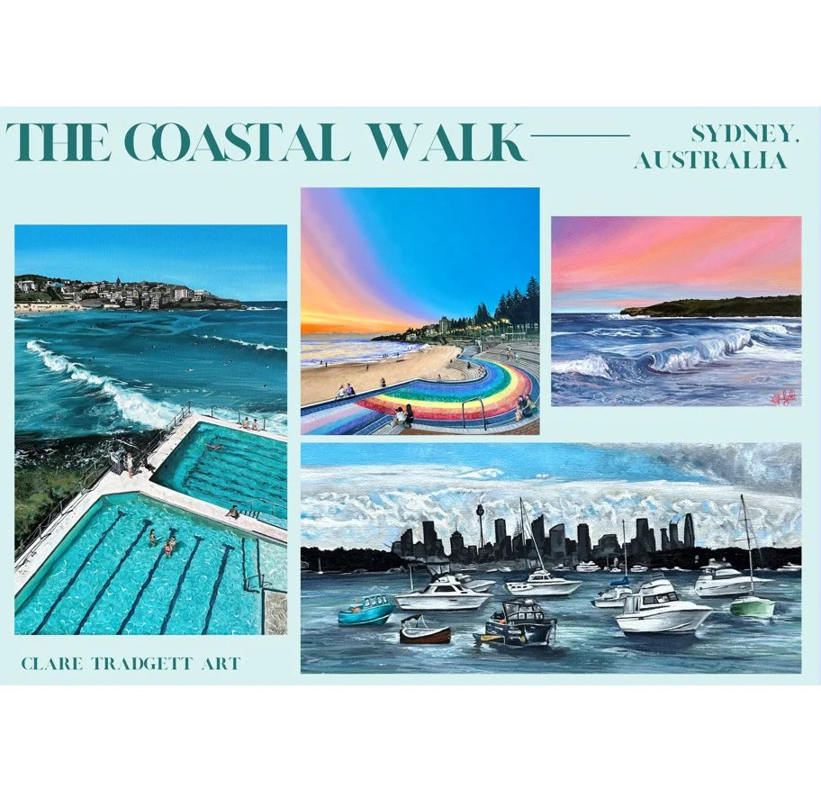 Coastal Walk Postcard - Clare Tradgett