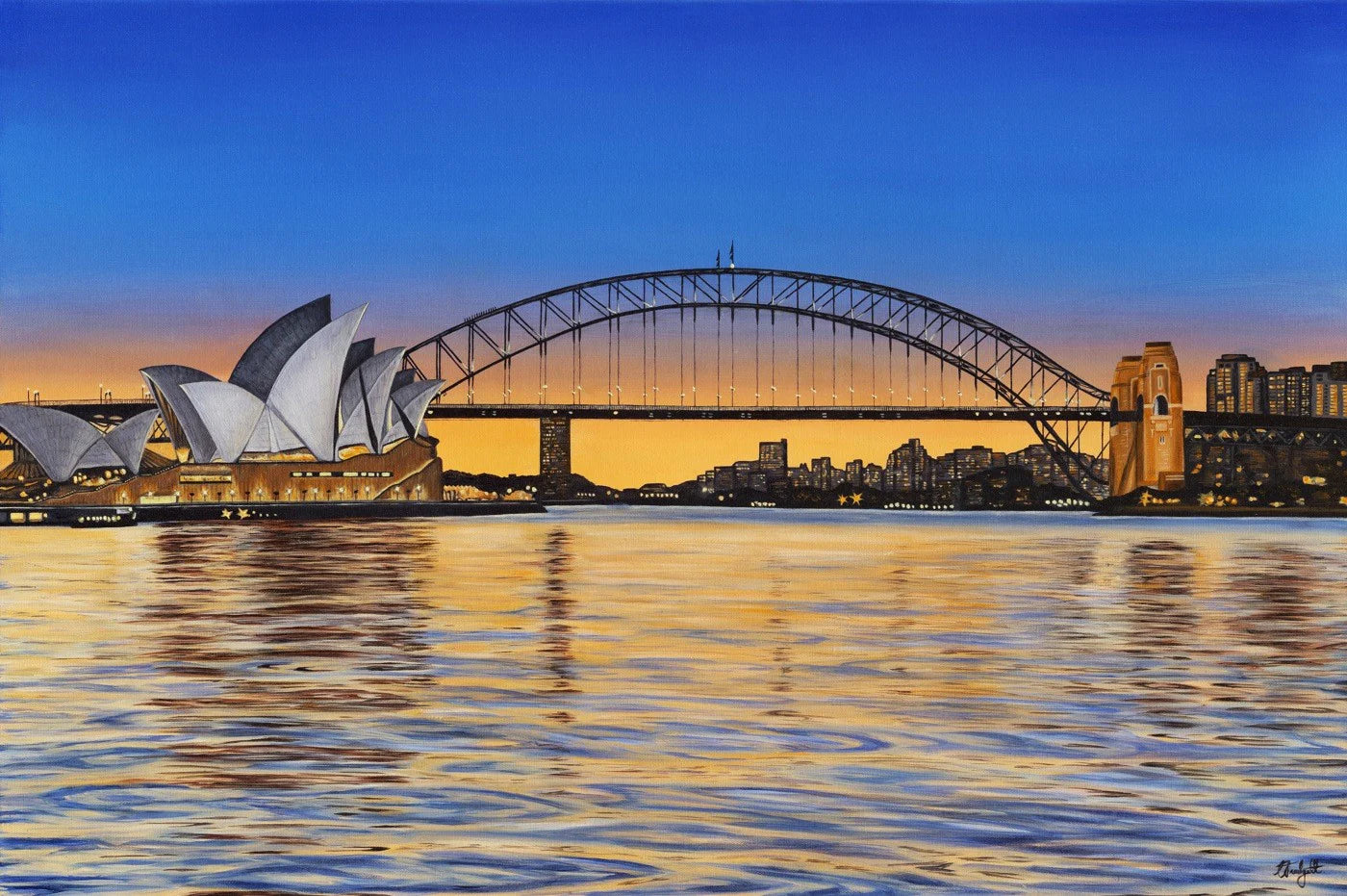 Sydney Harbour Sunset Print - Clare Tradgett