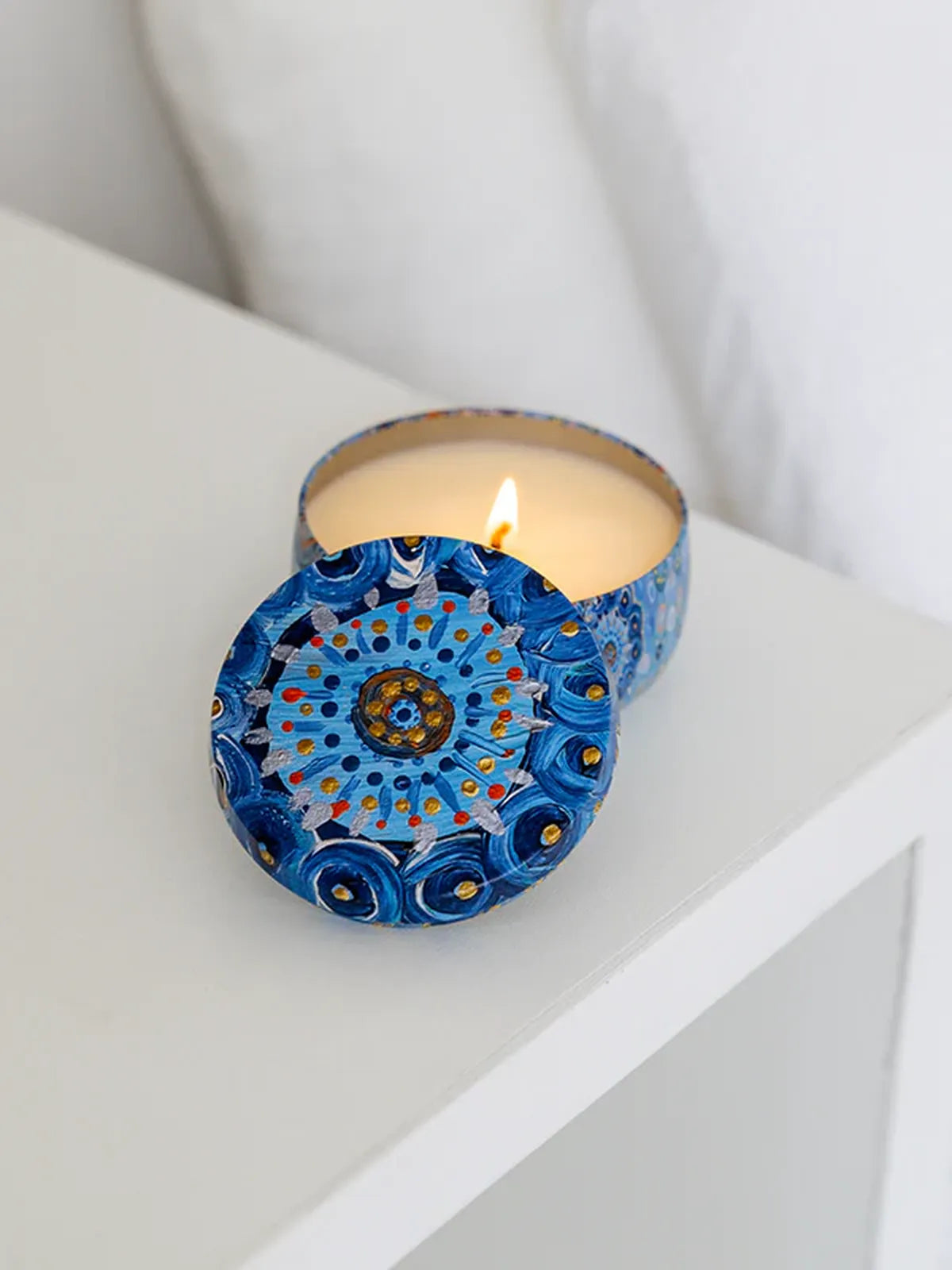 Aboriginal Girambit Scented Seabreeze Candle Tin