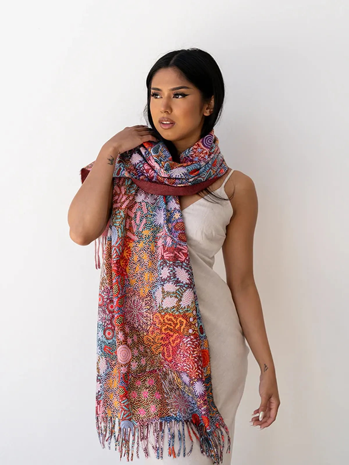 Aboriginal Grandmother's Country Thick Scarf