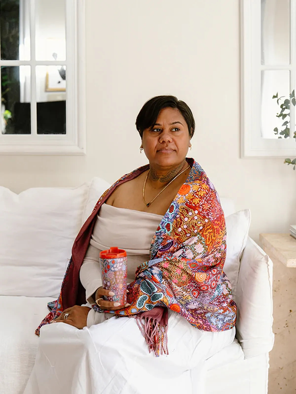 Aboriginal Grandmother's Country Thick Scarf