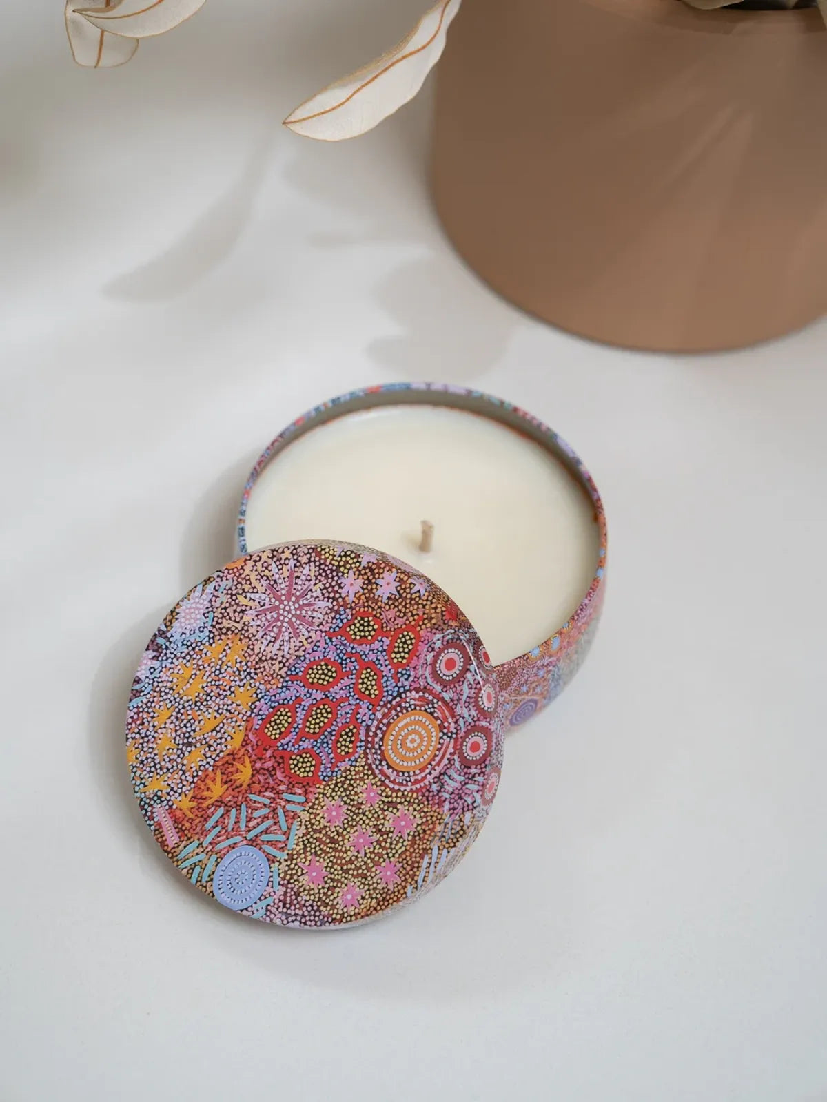 Aboriginal Scented Native Mango & Macadamia Candle Tin