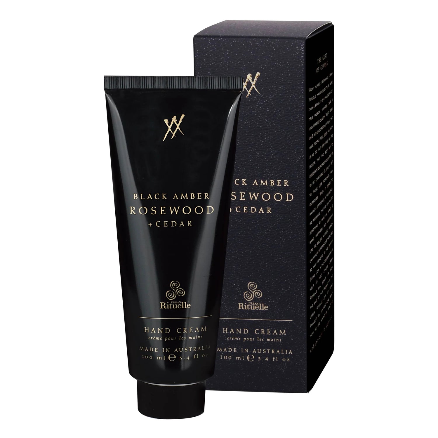 Black Amber, Rosewood & Cedar Scented Hand Cream 100ml