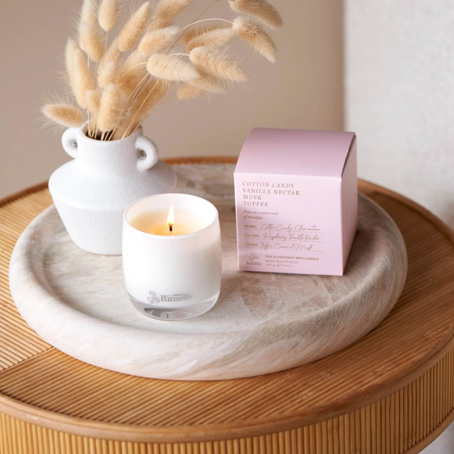 Cotton Candy, Vanilla Nectar, Musk, Toffee Mini Candle Set 140g
