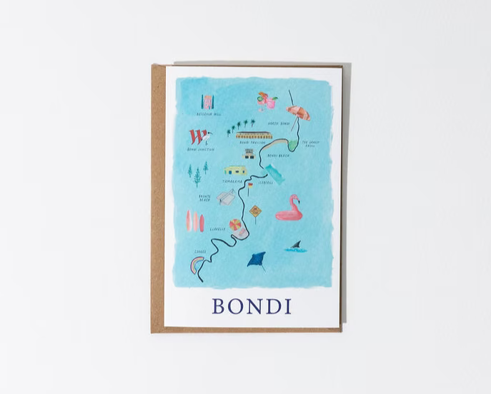 Bondi Beach Artwork Greeting Card
