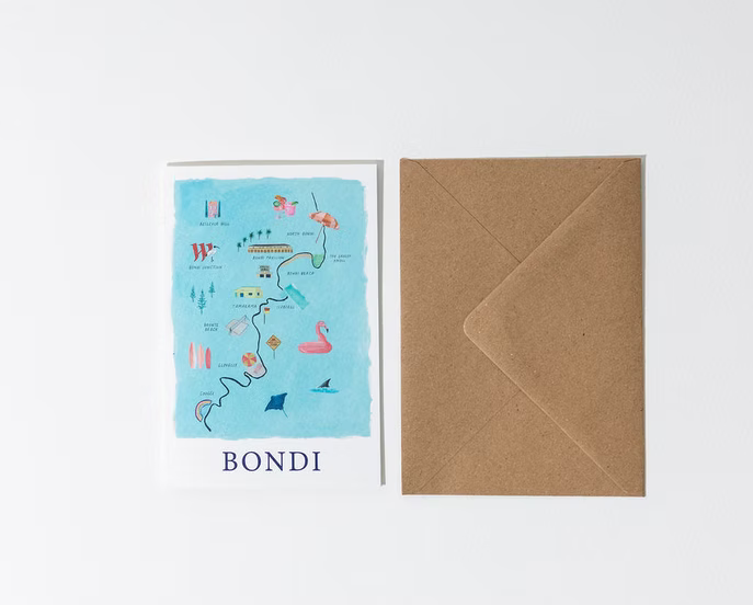 Bondi Beach Artwork Greeting Card