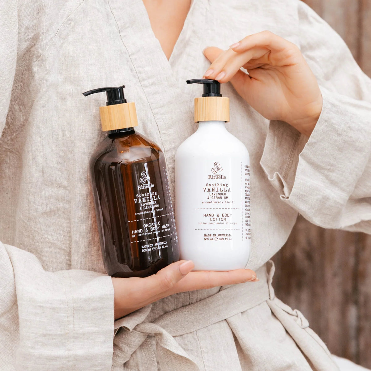 Soothing Vanilla, Lavender & Geranium Hand & Body Lotion l Urban Rituelle