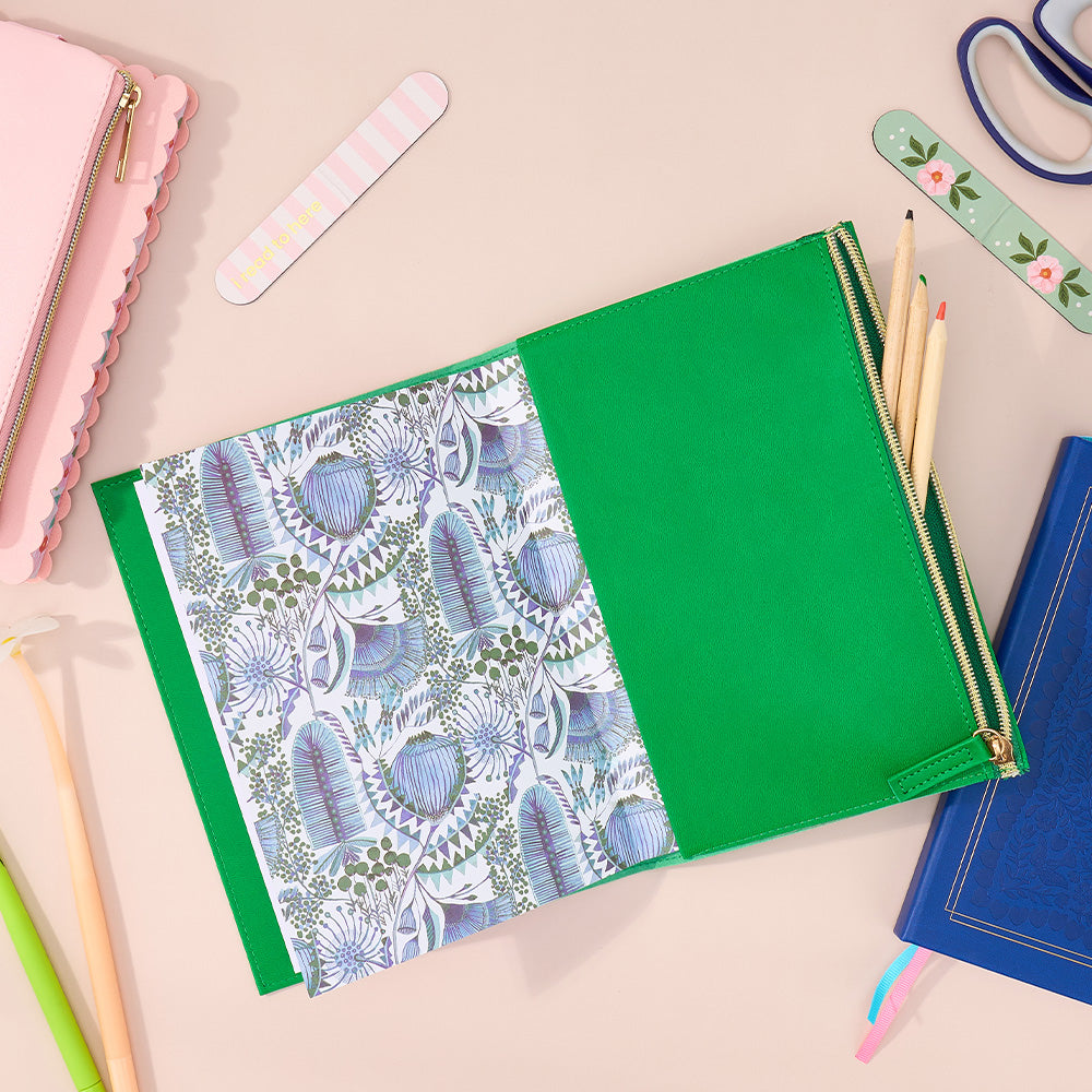 Journal - Notes Green With Zip