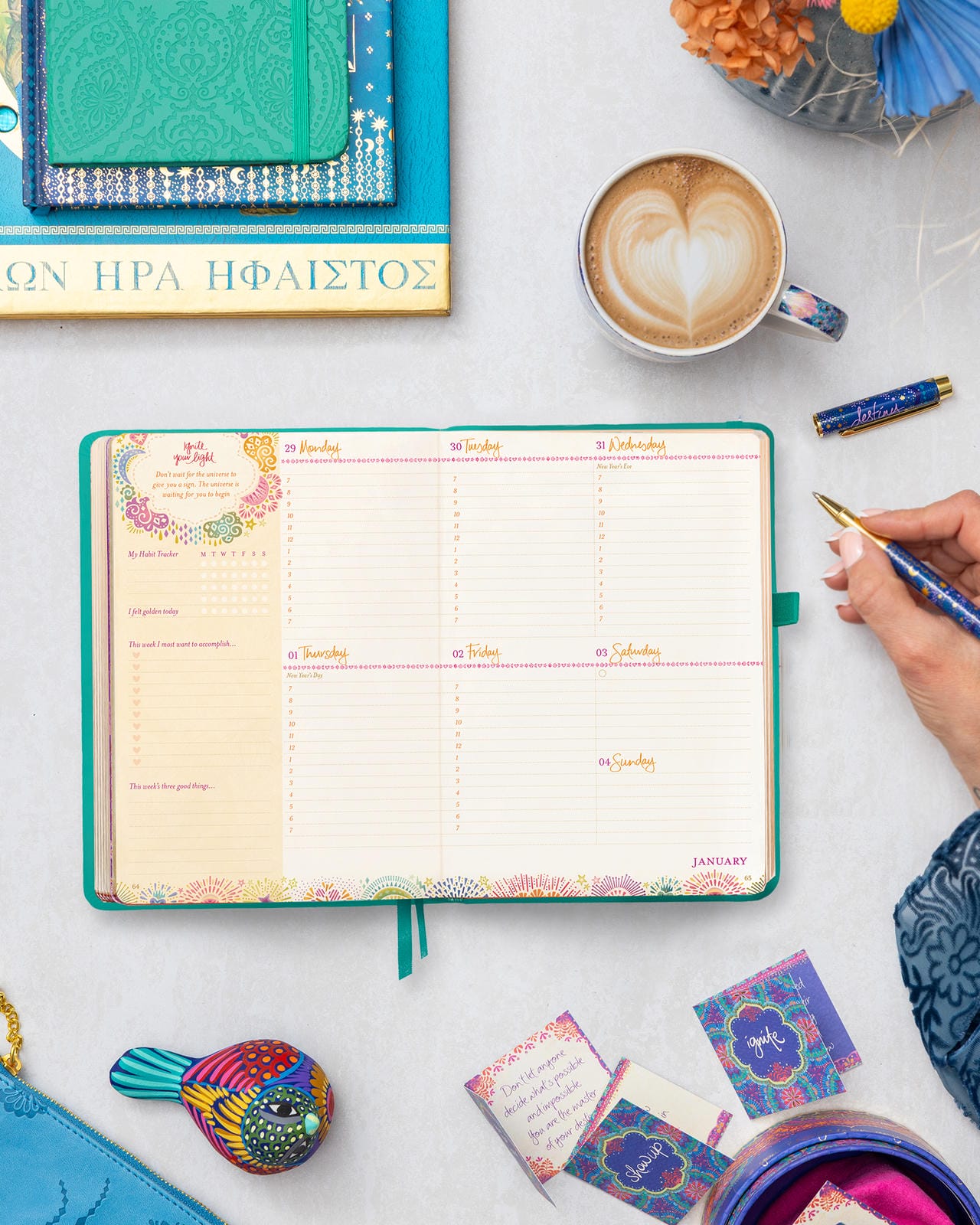 2026 Diary The year to ignite your light - Turquoise Twist