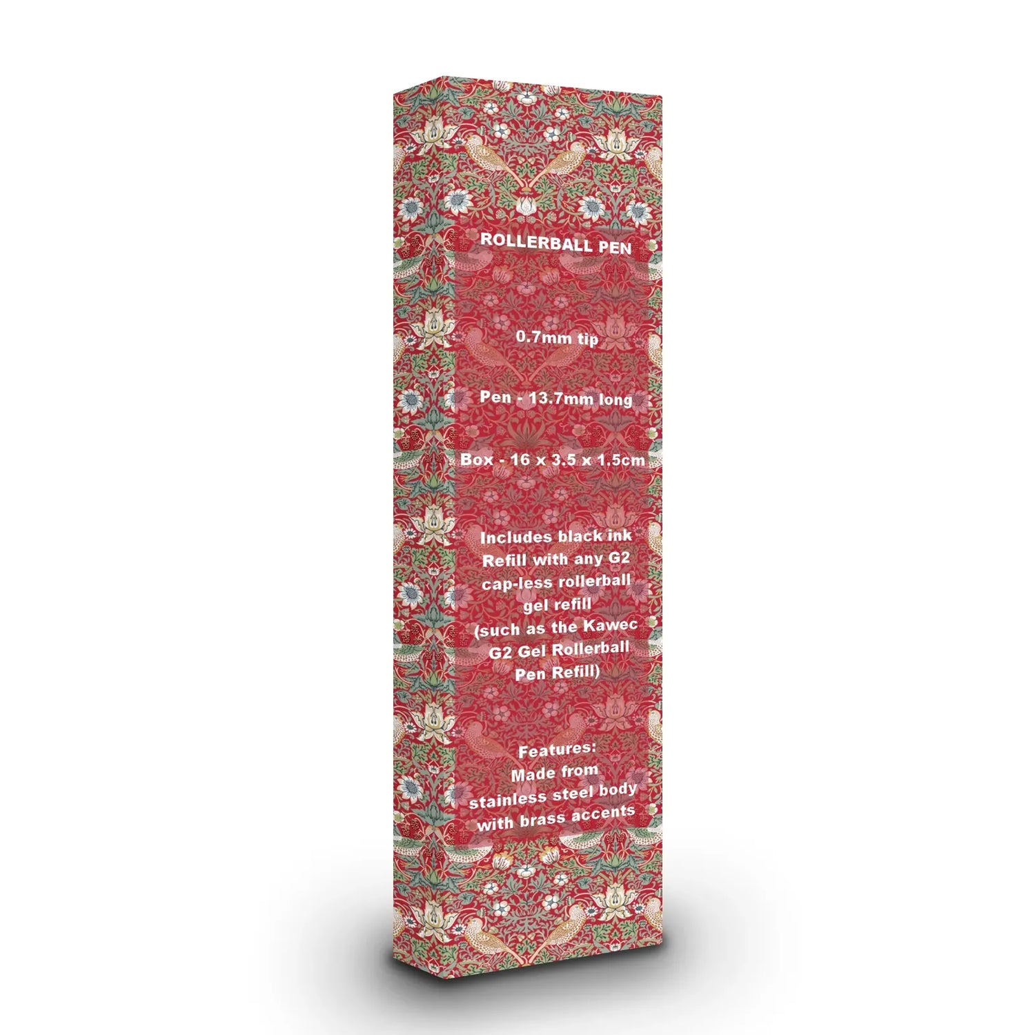 Rollerball Pen - Strawberry Thief Red