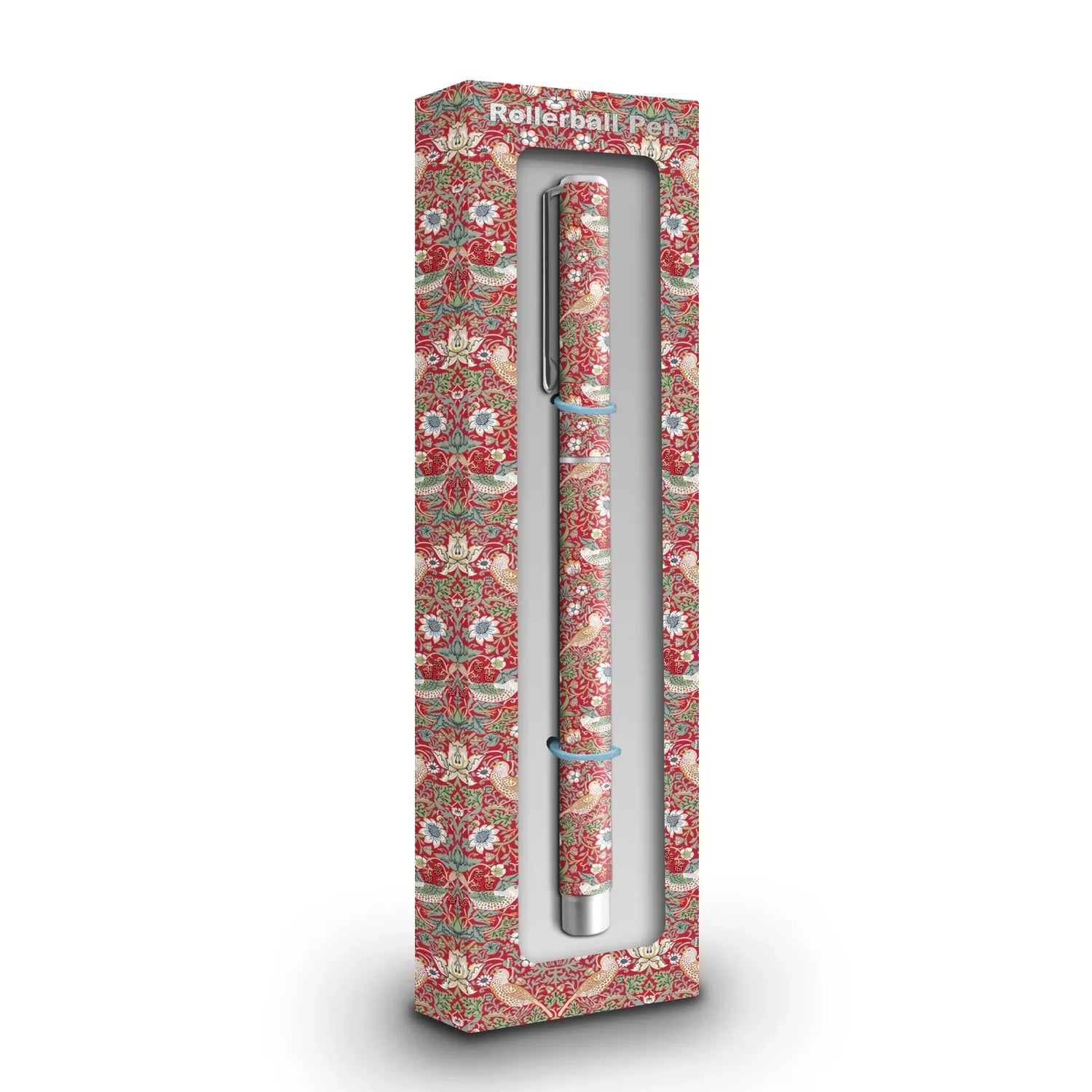 Rollerball Pen - Strawberry Thief Red