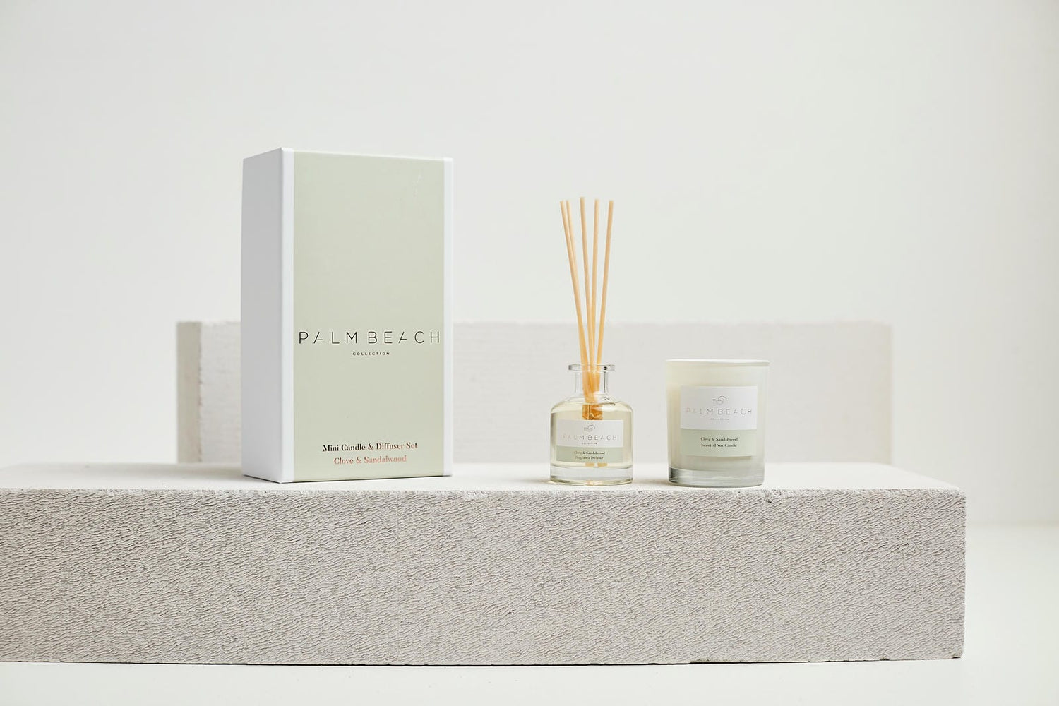 Palm Beach Mini Candle & Diffuser - Clove & Sandalwood