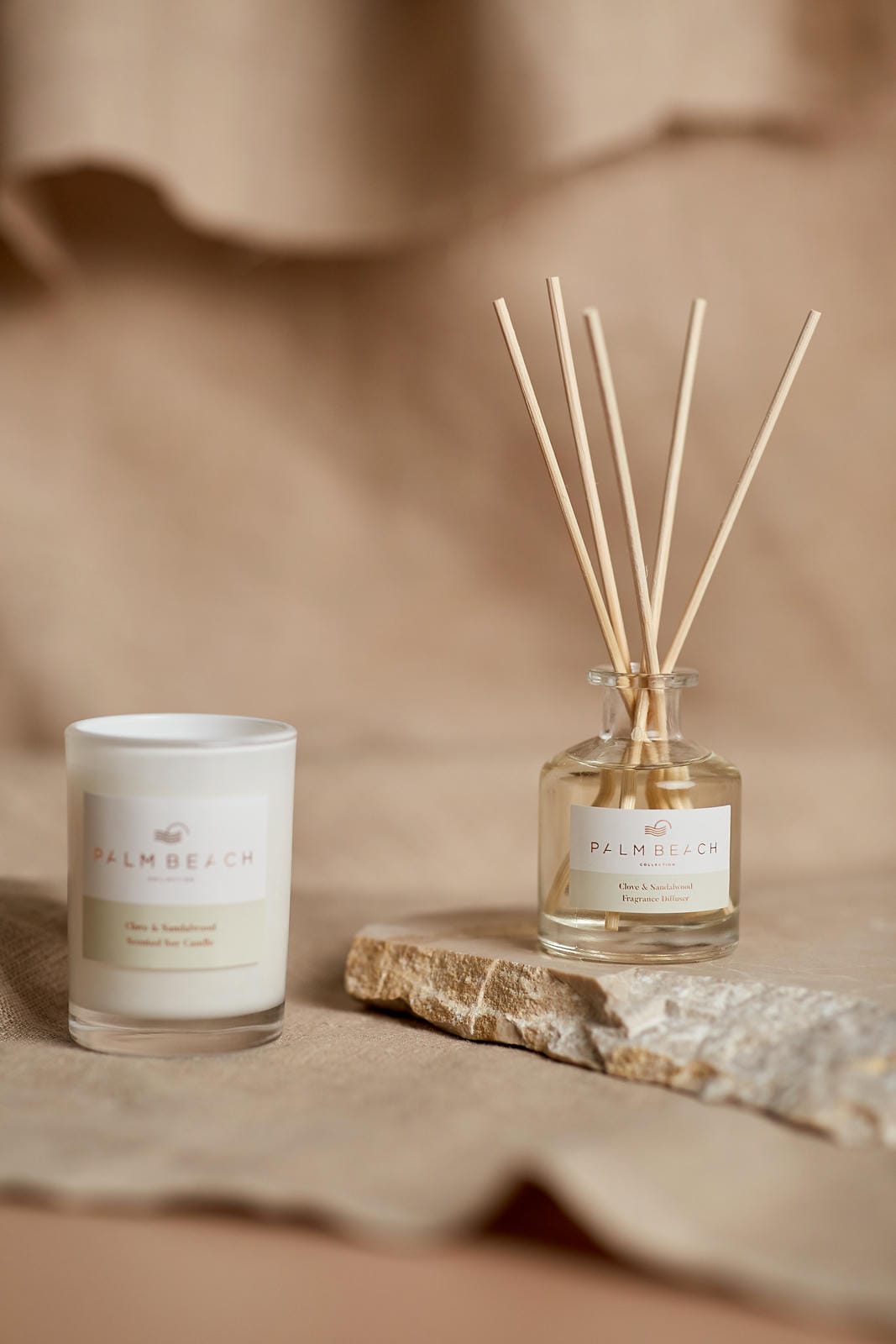 Palm Beach Mini Candle & Diffuser - Clove & Sandalwood