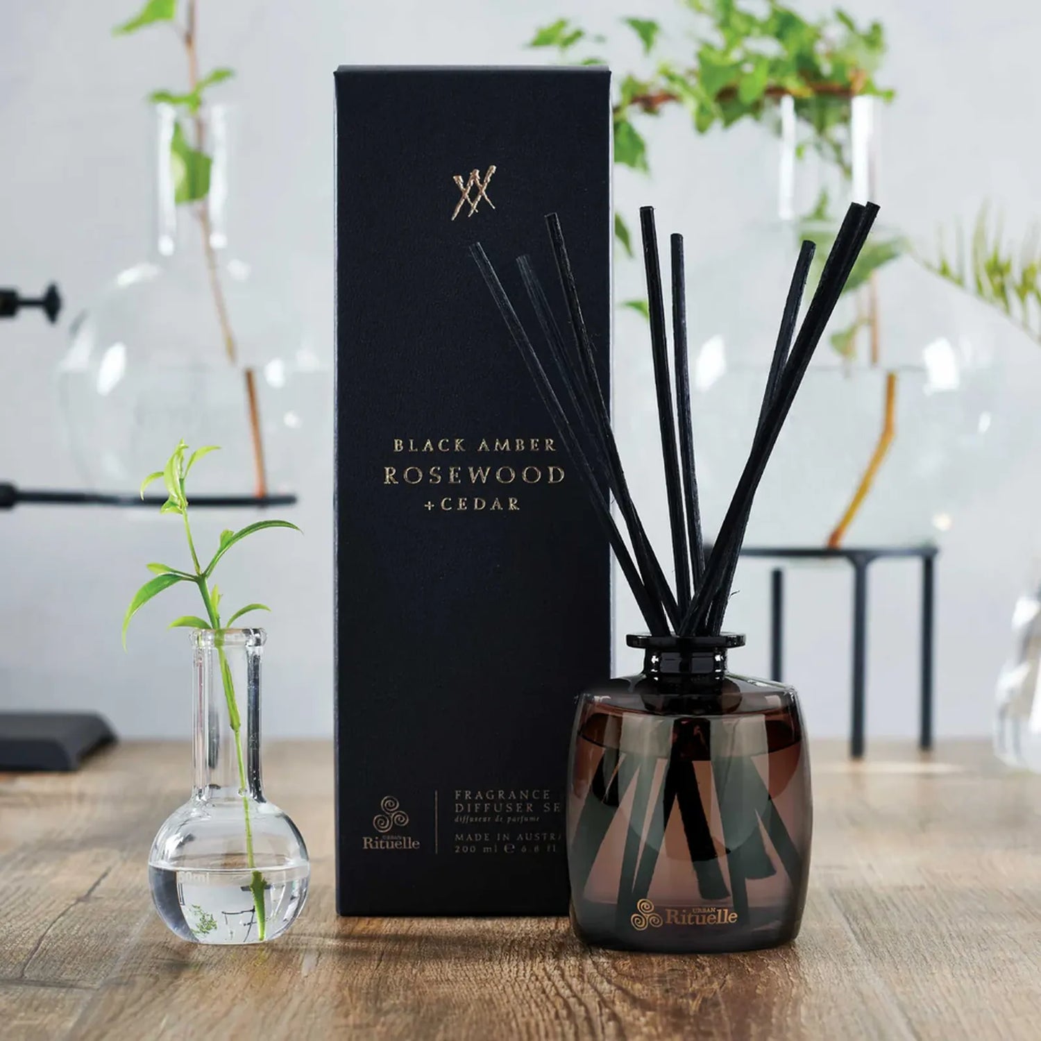 Black Amber, Rosewood & Cedar Fragrance Diffuser | Urban Rituelle